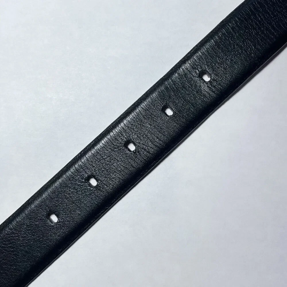 Garuglieri Black Leather Belt 1.25